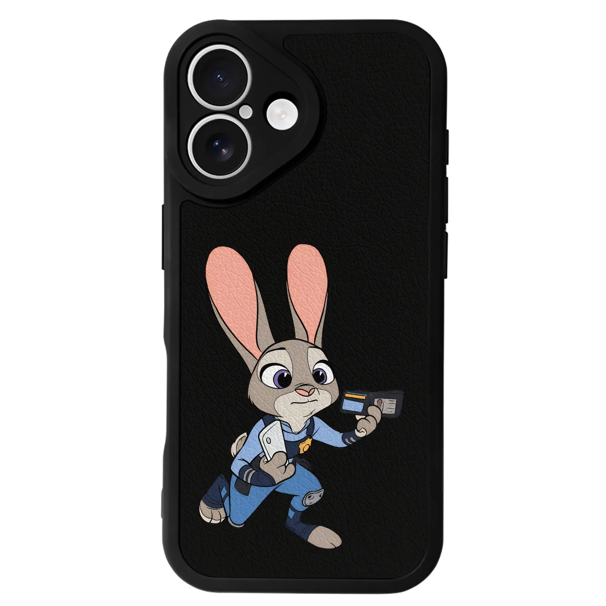 ズートピア グッズ,ジュディ・ホップス - IPhone 16シリーズ対応 ・ シリコンスマホケース ・ レザー調 ・ 高精度フィット ・ 耐衝撃 ・ ワイヤレス充電対応 ・ 精密カット